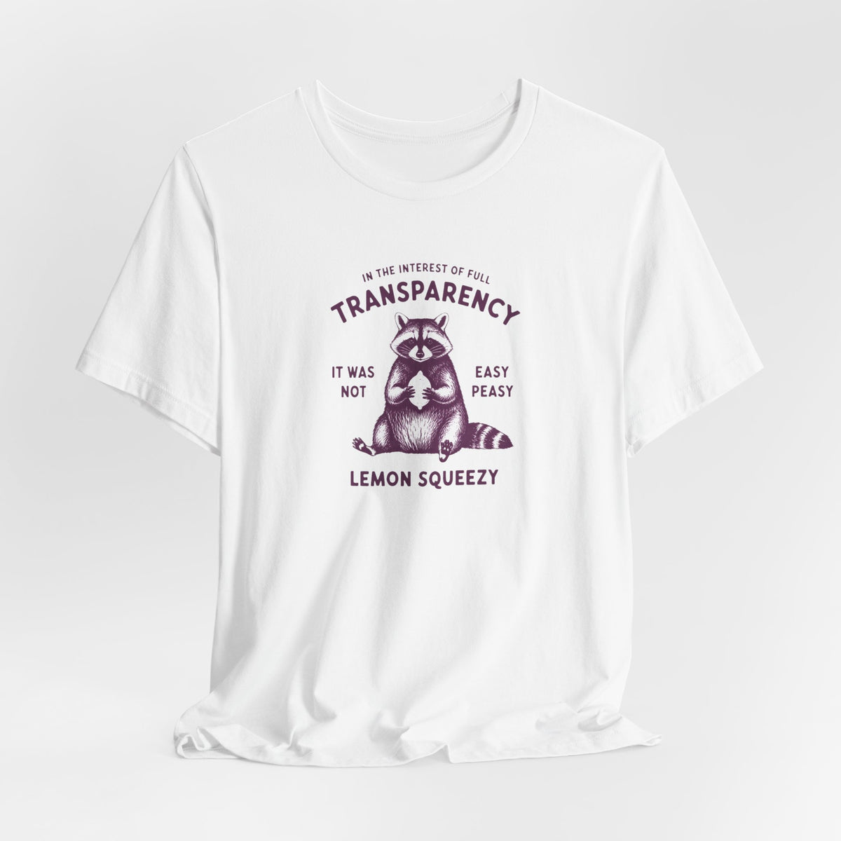 Full Transparency Raccoon - Corporate Humor T-Shirt