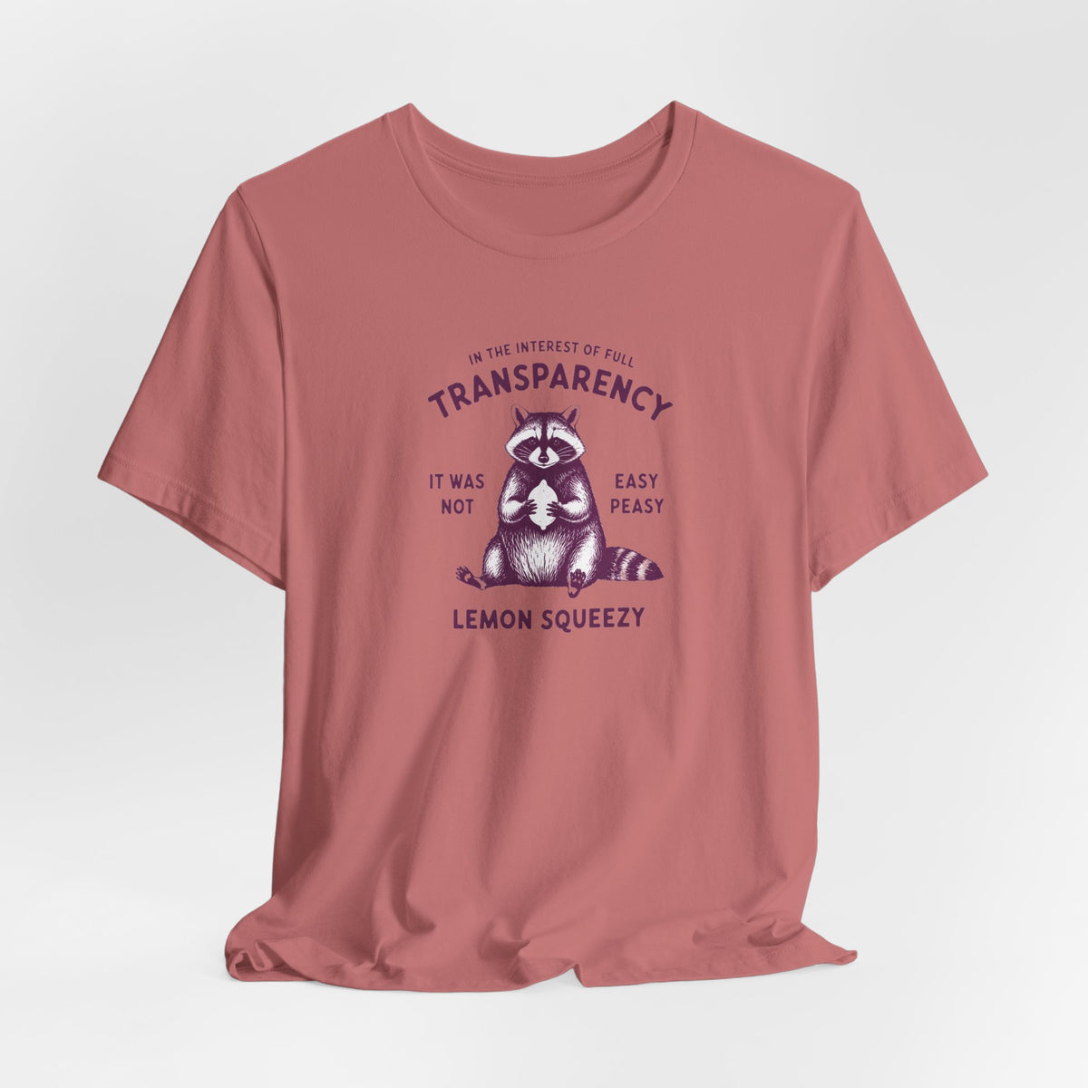 Full Transparency Raccoon - Corporate Humor T-Shirt