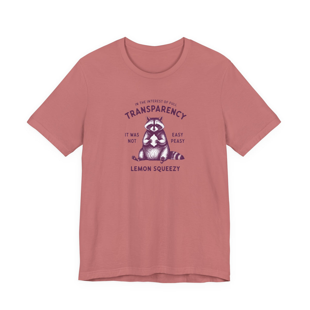 Full Transparency Raccoon - Corporate Humor T-Shirt